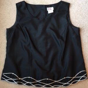 R&K Original Woman black polyester sleeveless top